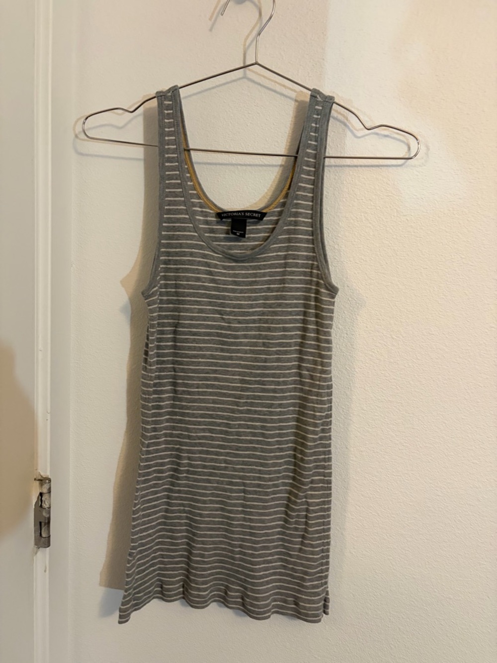 Victoria's Secret Gray & White Striped Scoop Tank